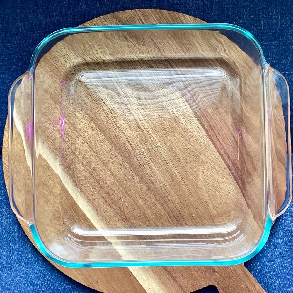 Pyrex 8x8 Clear Glass Square Baking Dish with Handles